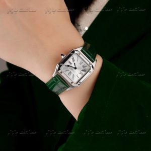 ساعت زنانه کارتیه سبز Cartier Santos Dumont WSG0028