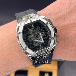 ساعت مردانه هابلوت سیلور Hublot Spirit of Big Bang Sang Bleu