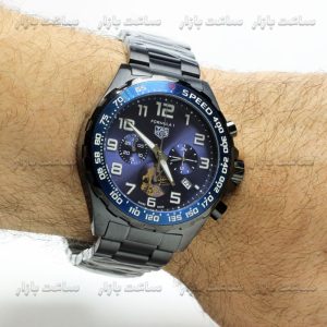 ساعت تگ هویر مشکی صفحه سرمه ای TAG Heuer
