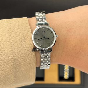 ساعت زنانه دنیل ولینگتون تمام سیلور صفحه طوسی Daniel Wellington Classic
