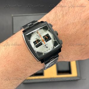 ساعت تگ هویر موناکو مشکی صفحه سیلور مدل گلف TAG Heuer BLS44G