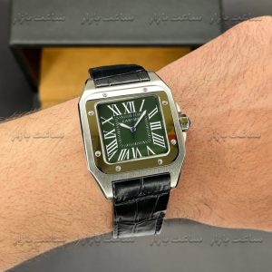 ساعت کارتیه سانتوس مردانه صفحه سبز Cartier Santos SGD040
