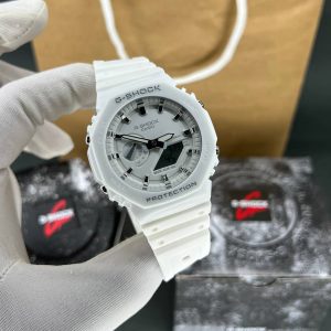 ساعت جی شاک سفید صفحه سفید G-Shock GA2100 WDW01