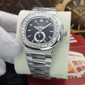 ساعت پتک فیلیپ دورنگین صفحه مشکی Patek Philippe BSDI3241