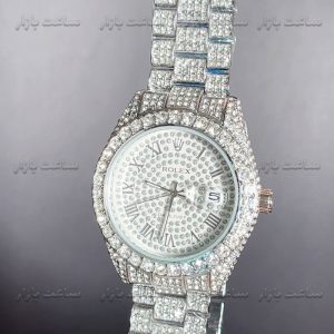 ساعت زنانه رولکس فول نگین سیلور Rolex Date-Just Diamonds 181۷A